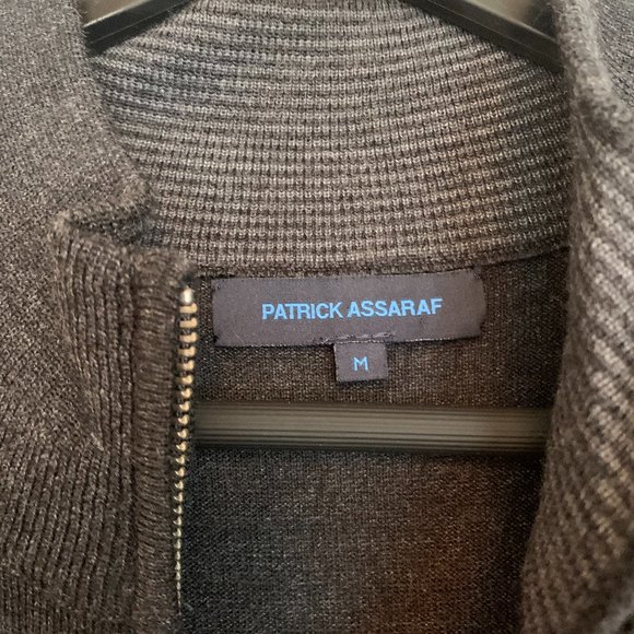 Patrick Assaraf Wool Half-Zip Men’s Sweater - Picture 2 of 2